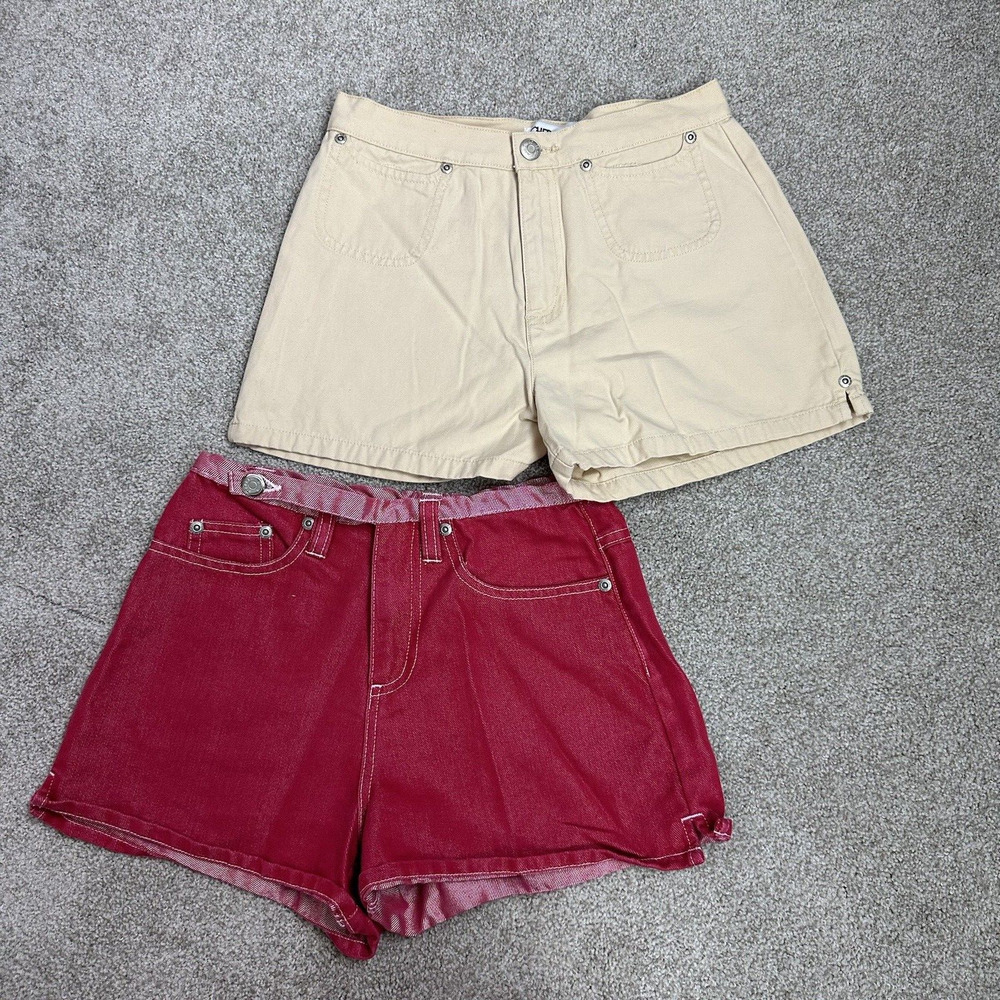 Vintage 90s Y2K Shorts Bundle Lot‎ of 2 Red & Yellow Girls Size 12